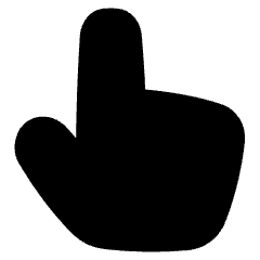 Finger Point Up Icon from Plump Solid Set