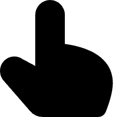 Finger Point Up Icon from Flex Solid Set