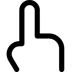 Finger Point Up Icon from Core Line Set