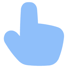 Finger Point Up Icon from Plump Flat Set