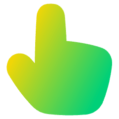 Finger Point Up Icon from Plump Gradient Set