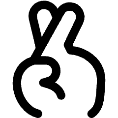 Fingers Cross Icon from Flex Line Set