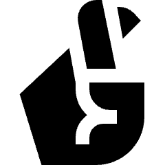 Fingers Cross Icon from Sharp Solid Set