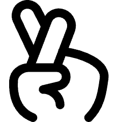 Fingers Cross Icon from Core Line Set