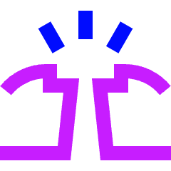 Fist Bump Icon from Sharp Neon Set