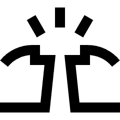 Fist Bump Icon from Sharp Line Set