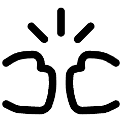 Fist Bump Icon from Plump Line Set