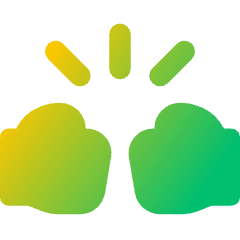 Fist Bump Icon from Core Gradient Set