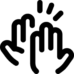 High Five Icon from Core Line Set