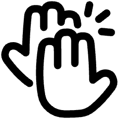 High Five Icon from Plump Line Set