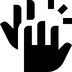 High Five Icon from Sharp Solid Set