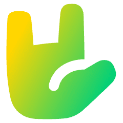 Love Hand Icon from Plump Gradient Set