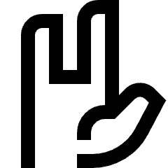 Love Hand Icon from Sharp Line Set