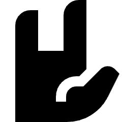 Love Hand Icon from Sharp Solid Set