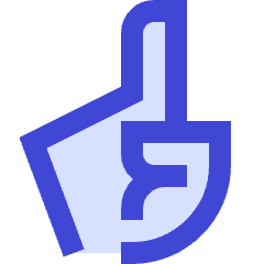 Number One Hand Icon from Sharp Duo Set