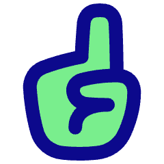 Number One Hand Icon from Plump Pop Set