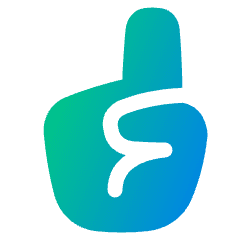 Number One Hand Icon from Plump Gradient Set