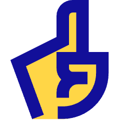 Number One Hand Icon from Sharp Pop Set