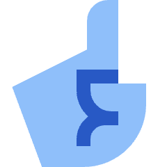 Number One Hand Icon from Sharp Flat Set