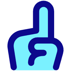 Number One Hand Icon from Core Pop Set