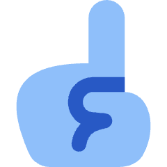 Number One Hand Icon from Flex Flat Set