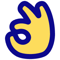 Ok Hand Icon from Plump Pop Set