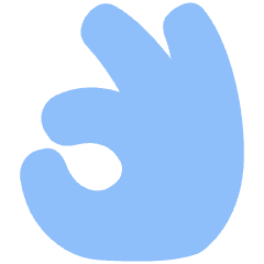 Ok Hand Icon from Plump Flat Set