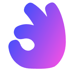 Ok Hand Icon from Plump Gradient Set