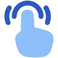 One Finger Double Tap Icon from Plump Flat Set