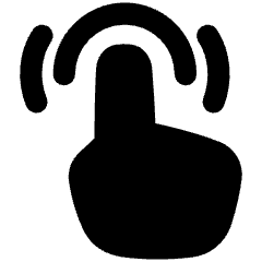 One Finger Double Tap Icon from Plump Solid Set