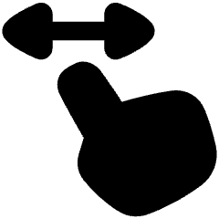 One Finger Drag Horizontal Icon from Plump Solid Set