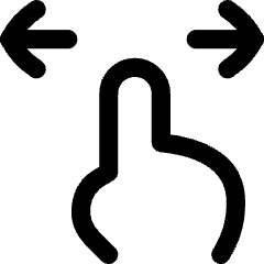 One Finger Drag Horizontal Icon from Flex Line Set