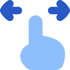 One Finger Drag Horizontal Icon from Flex Flat Set
