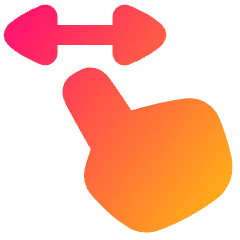 One Finger Drag Horizontal Icon from Plump Gradient Set