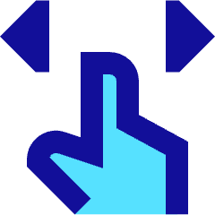 One Finger Drag Horizontal Icon from Sharp Pop Set