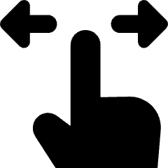 One Finger Drag Horizontal Icon from Core Solid Set