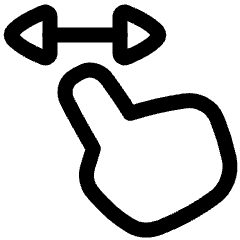 One Finger Drag Horizontal Icon from Plump Line Set