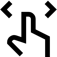One Finger Drag Horizontal Icon from Sharp Line Set