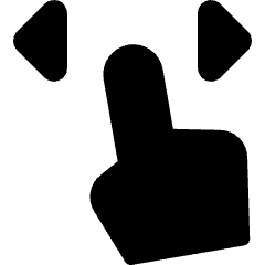 One Finger Drag Horizontal Icon from Micro Solid Set