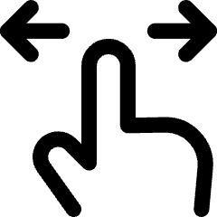 One Finger Drag Horizontal Icon from Core Line Set