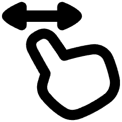 One Finger Drag Horizontal Icon from Plump Remix Set