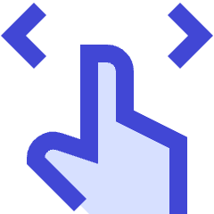 One Finger Drag Horizontal Icon from Sharp Duo Set