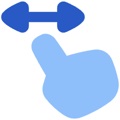 One Finger Drag Horizontal Icon from Plump Flat Set