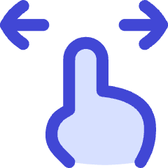 One Finger Drag Horizontal Icon from Flex Duo Set