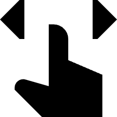 One Finger Drag Horizontal Icon from Sharp Solid Set