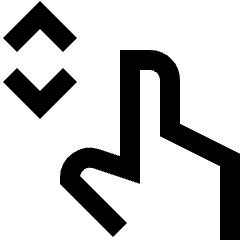One Finger Drag Vertical Icon from Sharp Line Set