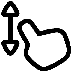 One Finger Drag Vertical Icon from Plump Line Set