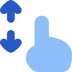 One Finger Drag Vertical Icon from Flex Flat Set