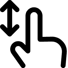One Finger Drag Vertical Icon from Core Line Set