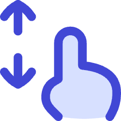 One Finger Drag Vertical Icon from Flex Duo Set